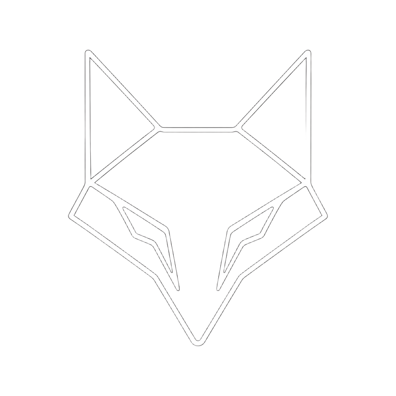 Valari geometric fox outline mark